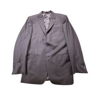 Jos A Bank Wool Blazer Size 40L Black Striped Signature Tailored Fit Jacket